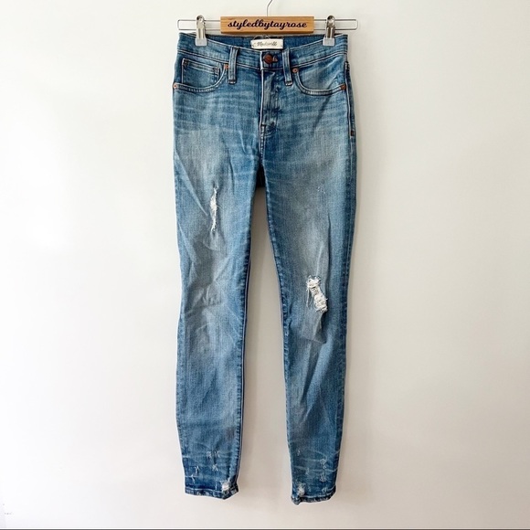 Madewell 9" High-Rise Skinny Jeans: Destructed-Hem Edition - Picture 4 of 13